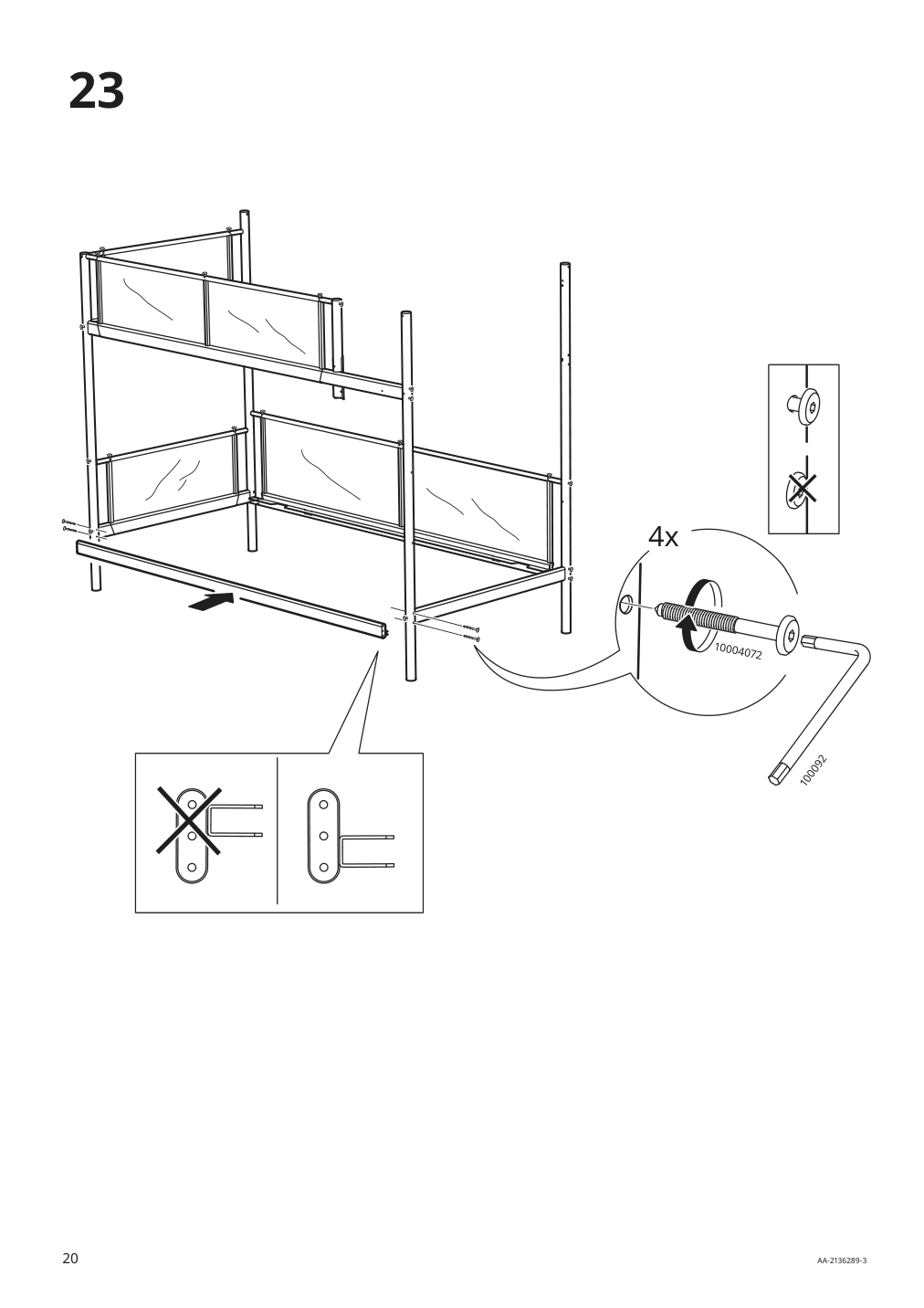 Assembly instructions for IKEA Vitval bunk bed frame white light gray | Page 20 - IKEA VITVAL bunk bed frame 804.112.72