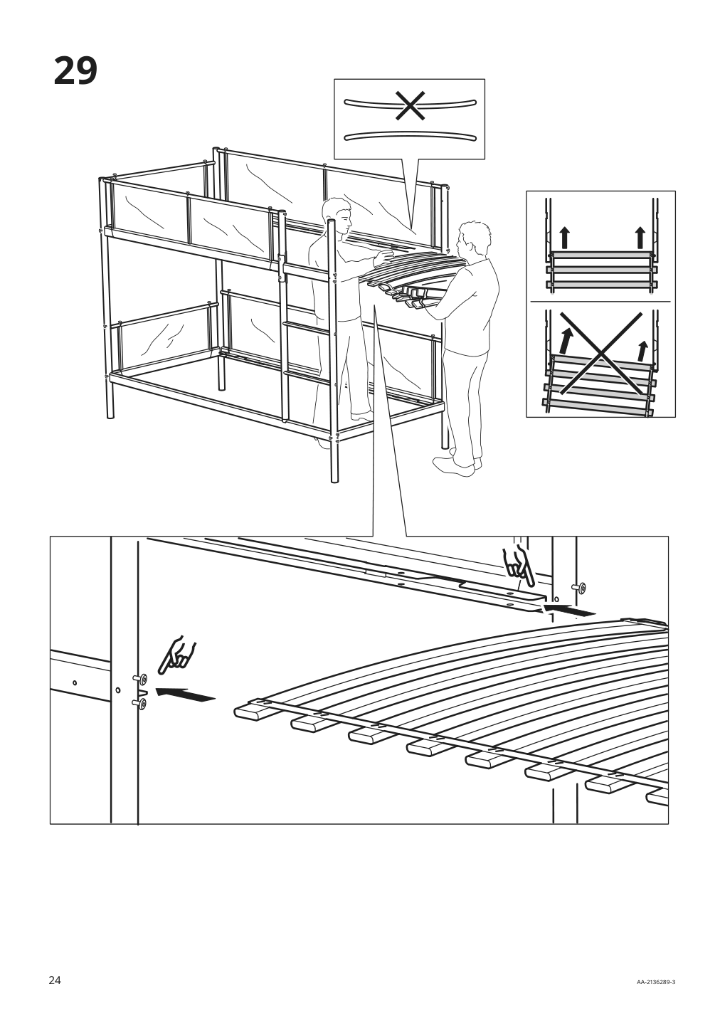 Assembly instructions for IKEA Vitval bunk bed frame white light gray | Page 24 - IKEA VITVAL bunk bed frame 804.112.72