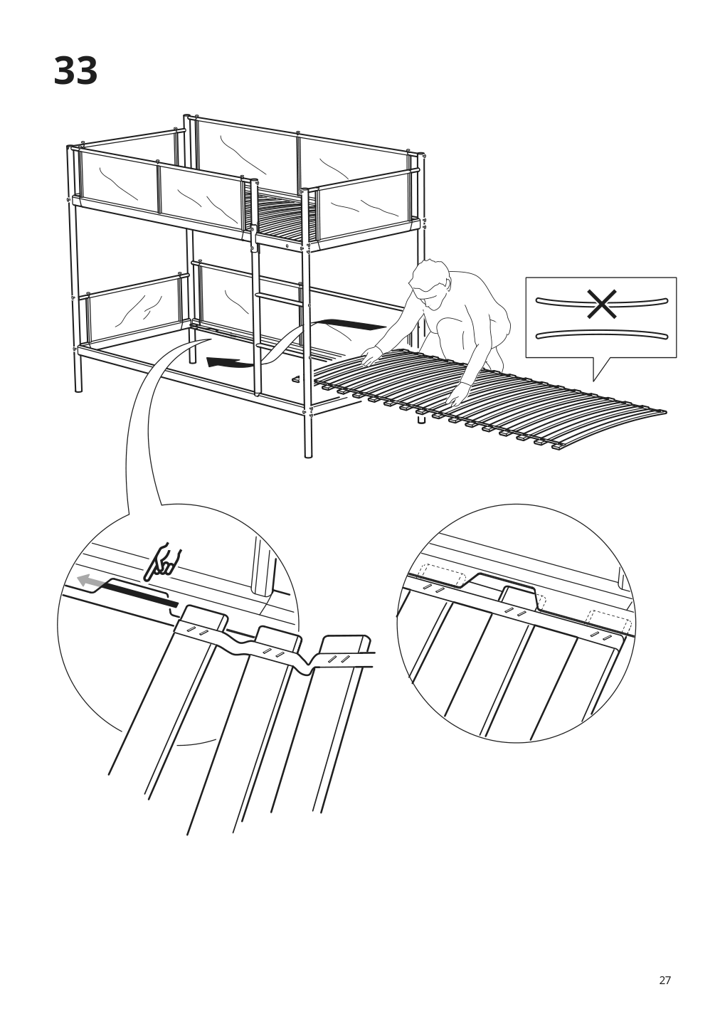 Assembly instructions for IKEA Vitval bunk bed frame white light gray | Page 27 - IKEA VITVAL bunk bed frame 804.112.72