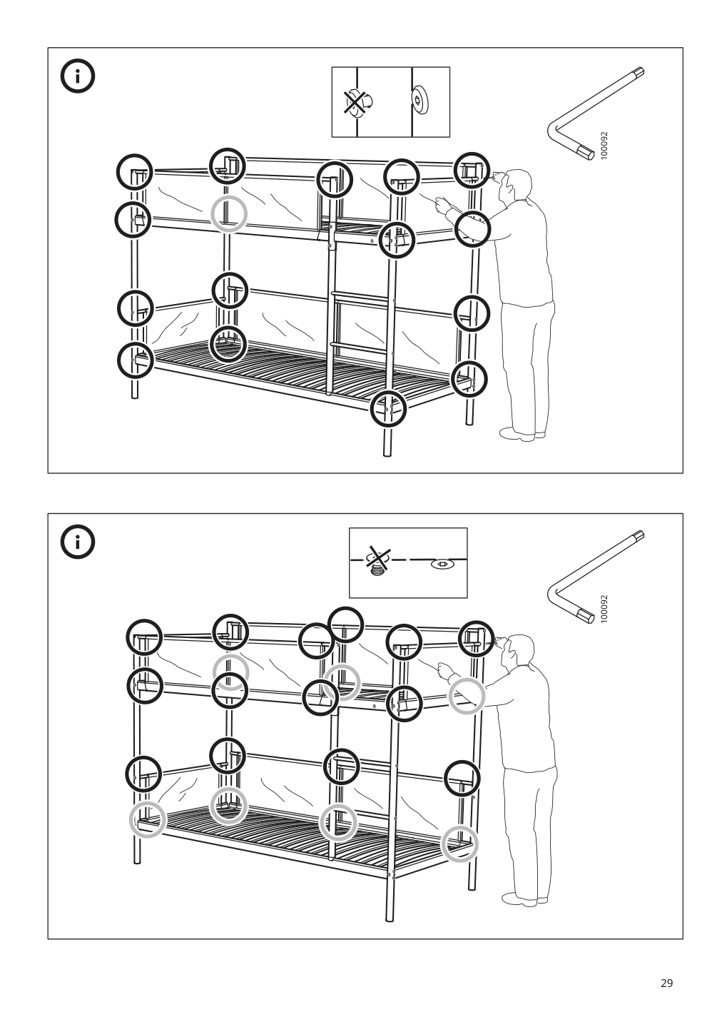 Assembly instructions for IKEA Vitval bunk bed frame white light gray | Page 29 - IKEA VITVAL bunk bed frame 804.112.72