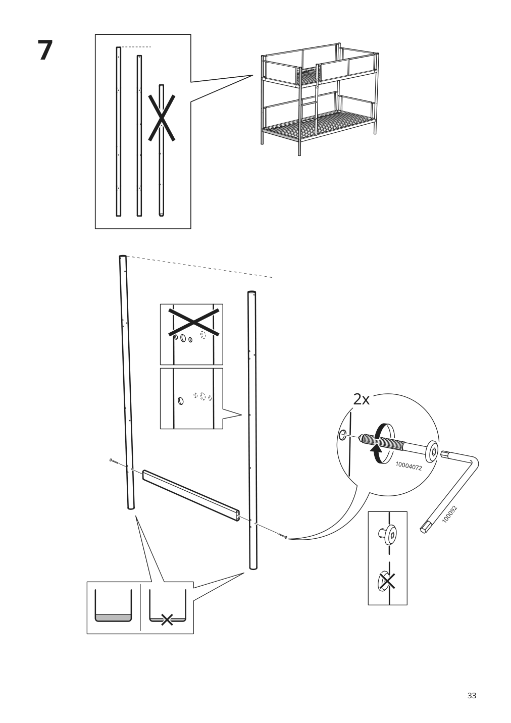 Assembly instructions for IKEA Vitval bunk bed frame white light gray | Page 33 - IKEA VITVAL bunk bed frame 804.112.72