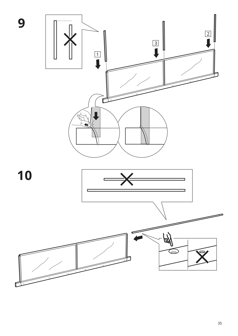 Assembly instructions for IKEA Vitval bunk bed frame white light gray | Page 35 - IKEA VITVAL bunk bed frame 804.112.72