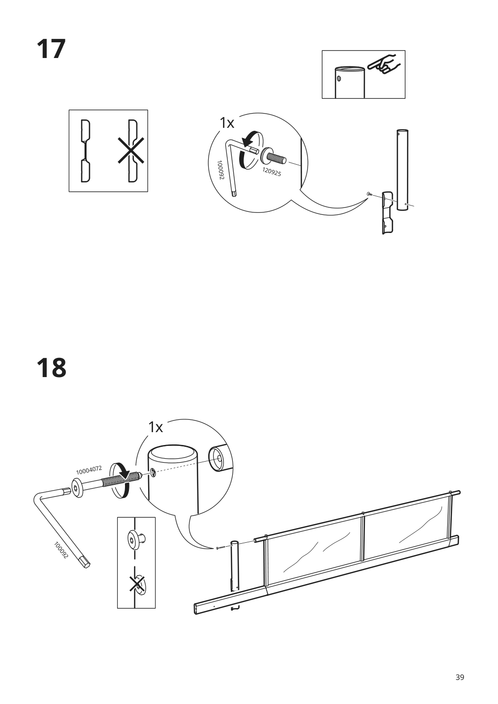 Assembly instructions for IKEA Vitval bunk bed frame white light gray | Page 39 - IKEA VITVAL bunk bed frame 804.112.72