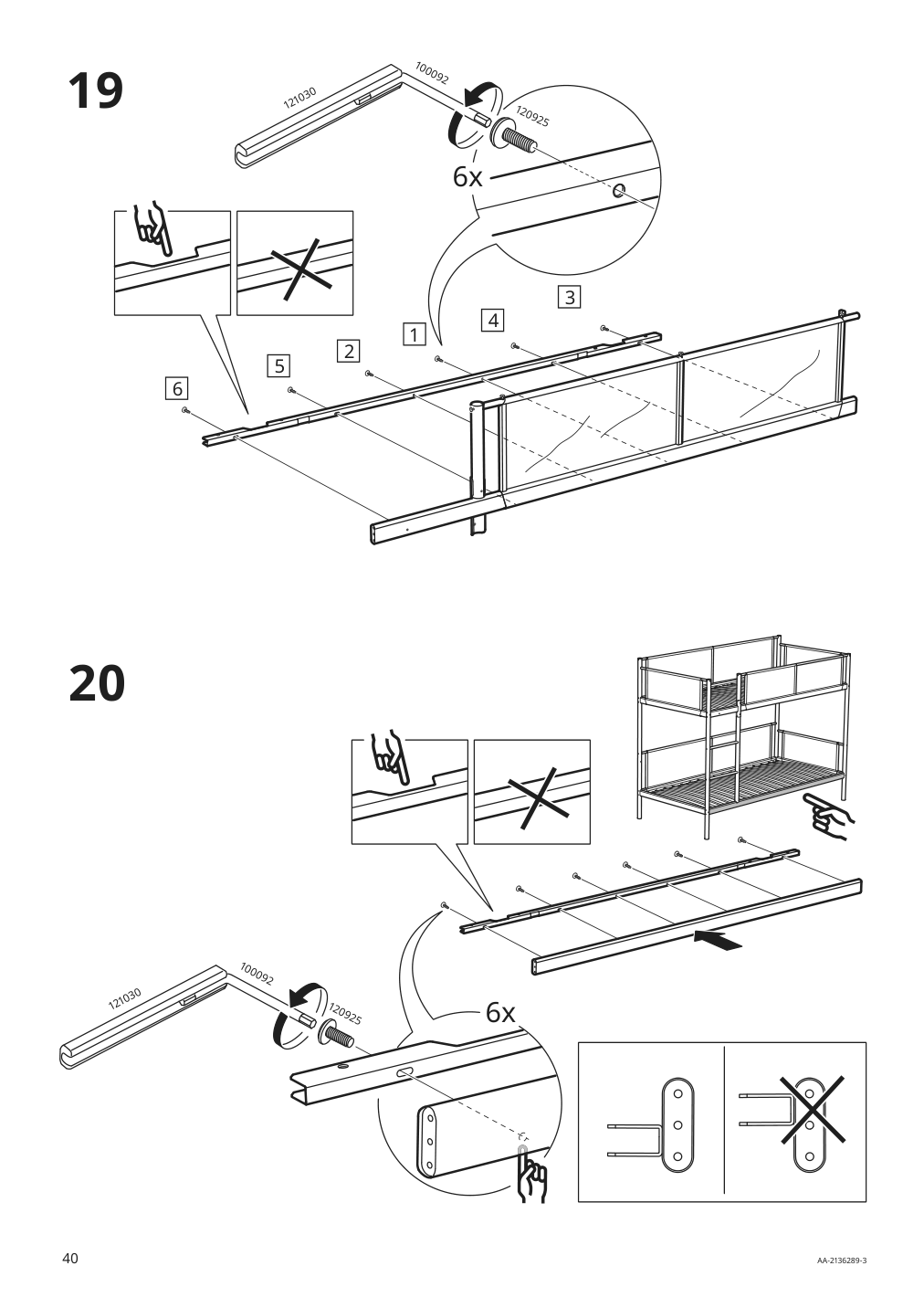 Assembly instructions for IKEA Vitval bunk bed frame white light gray | Page 40 - IKEA VITVAL bunk bed frame 804.112.72