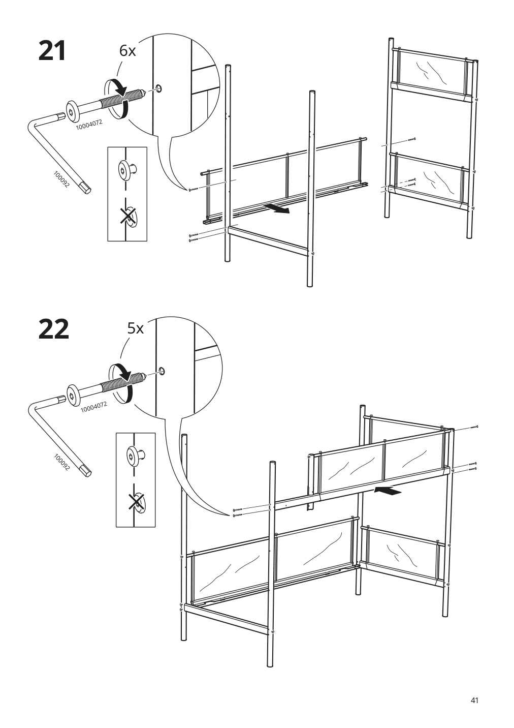 Assembly instructions for IKEA Vitval bunk bed frame white light gray | Page 41 - IKEA VITVAL bunk bed frame 804.112.72