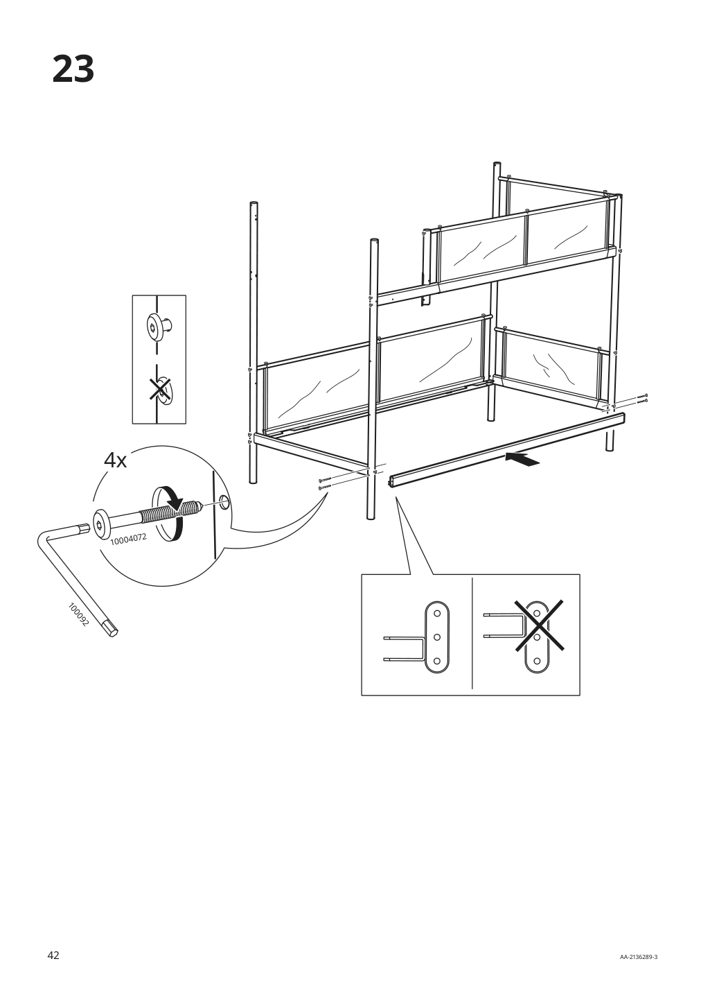 Assembly instructions for IKEA Vitval bunk bed frame white light gray | Page 42 - IKEA VITVAL bunk bed frame 804.112.72