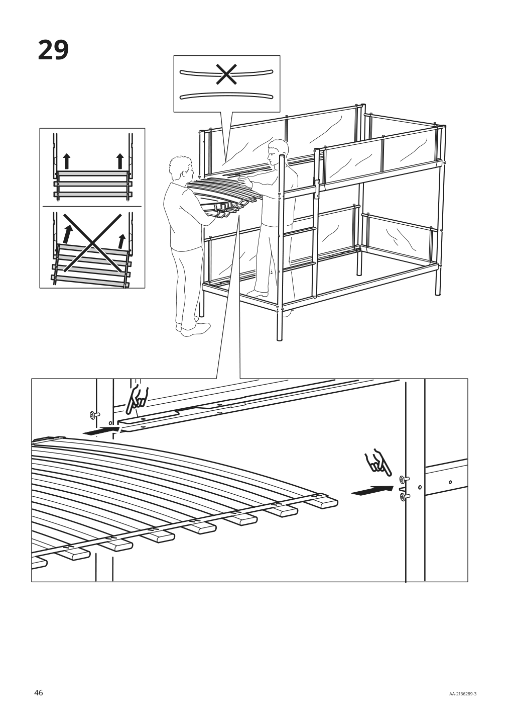 Assembly instructions for IKEA Vitval bunk bed frame white light gray | Page 46 - IKEA VITVAL bunk bed frame 804.112.72