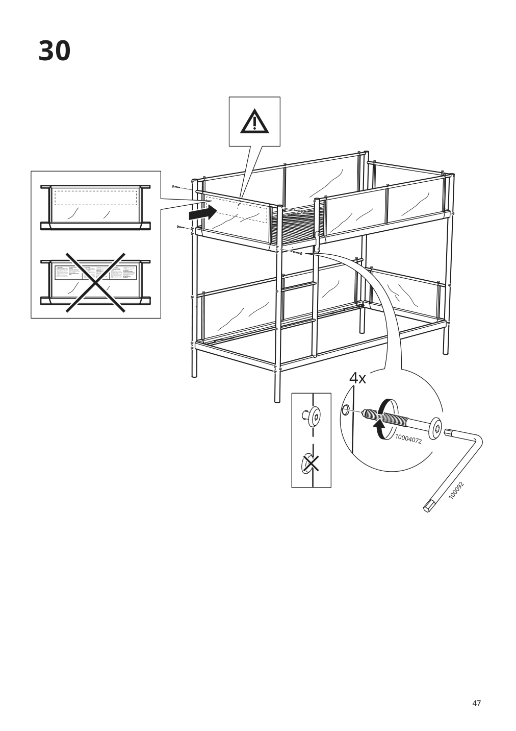 Assembly instructions for IKEA Vitval bunk bed frame white light gray | Page 47 - IKEA VITVAL bunk bed frame 804.112.72