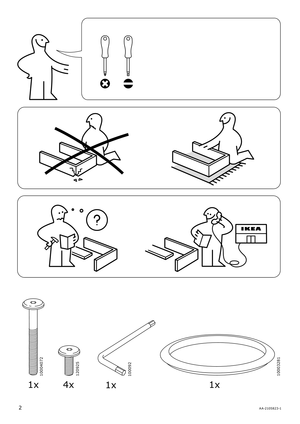 Assembly instructions for IKEA Vitval desk top white | Page 2 - IKEA VITVAL desk top 404.114.10