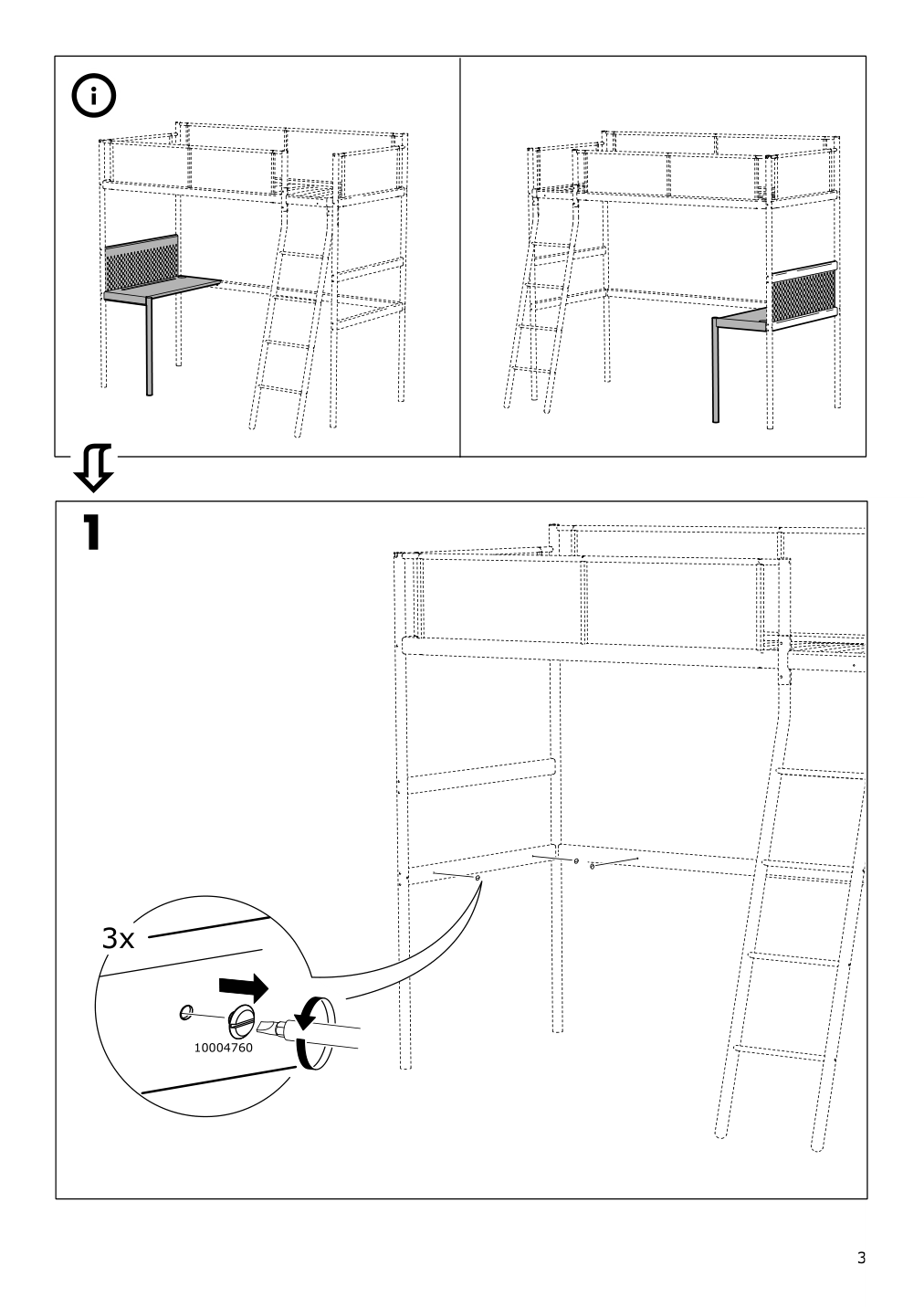 Assembly instructions for IKEA Vitval desk top white | Page 3 - IKEA VITVAL desk top 404.114.10