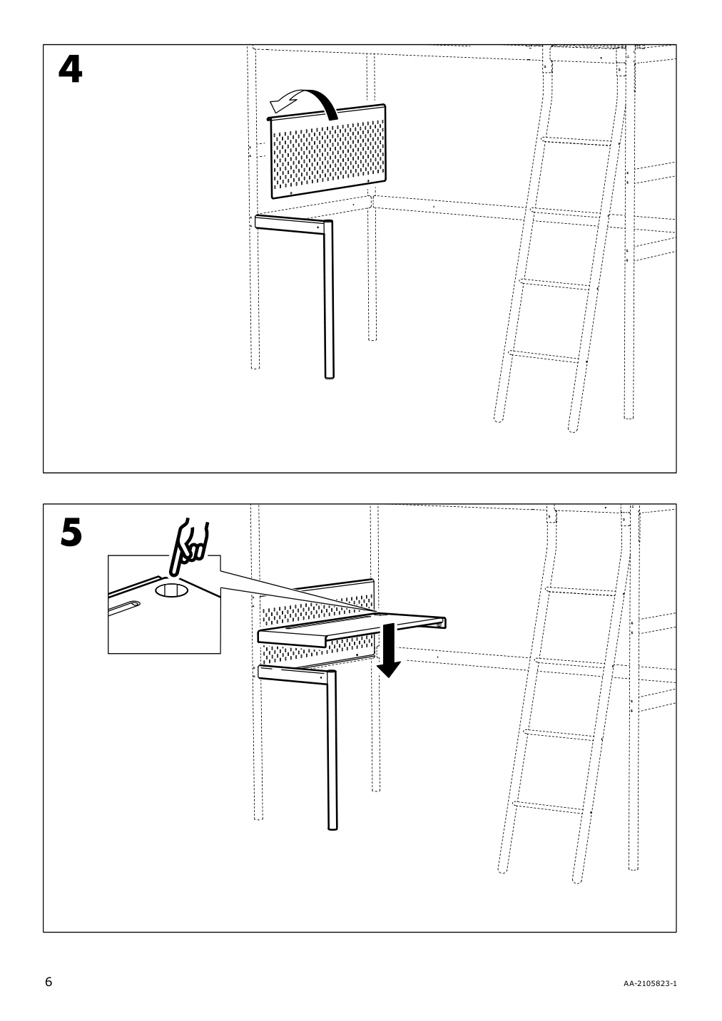 Assembly instructions for IKEA Vitval desk top white | Page 6 - IKEA VITVAL desk top 404.114.10