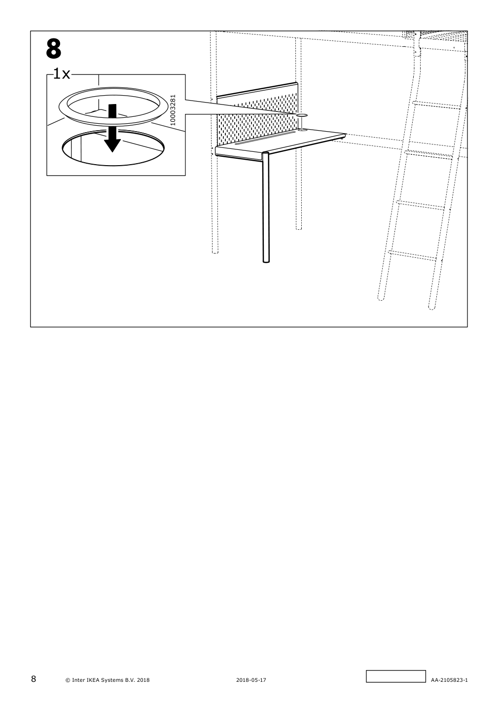 Assembly instructions for IKEA Vitval desk top white | Page 8 - IKEA VITVAL desk top 404.114.10