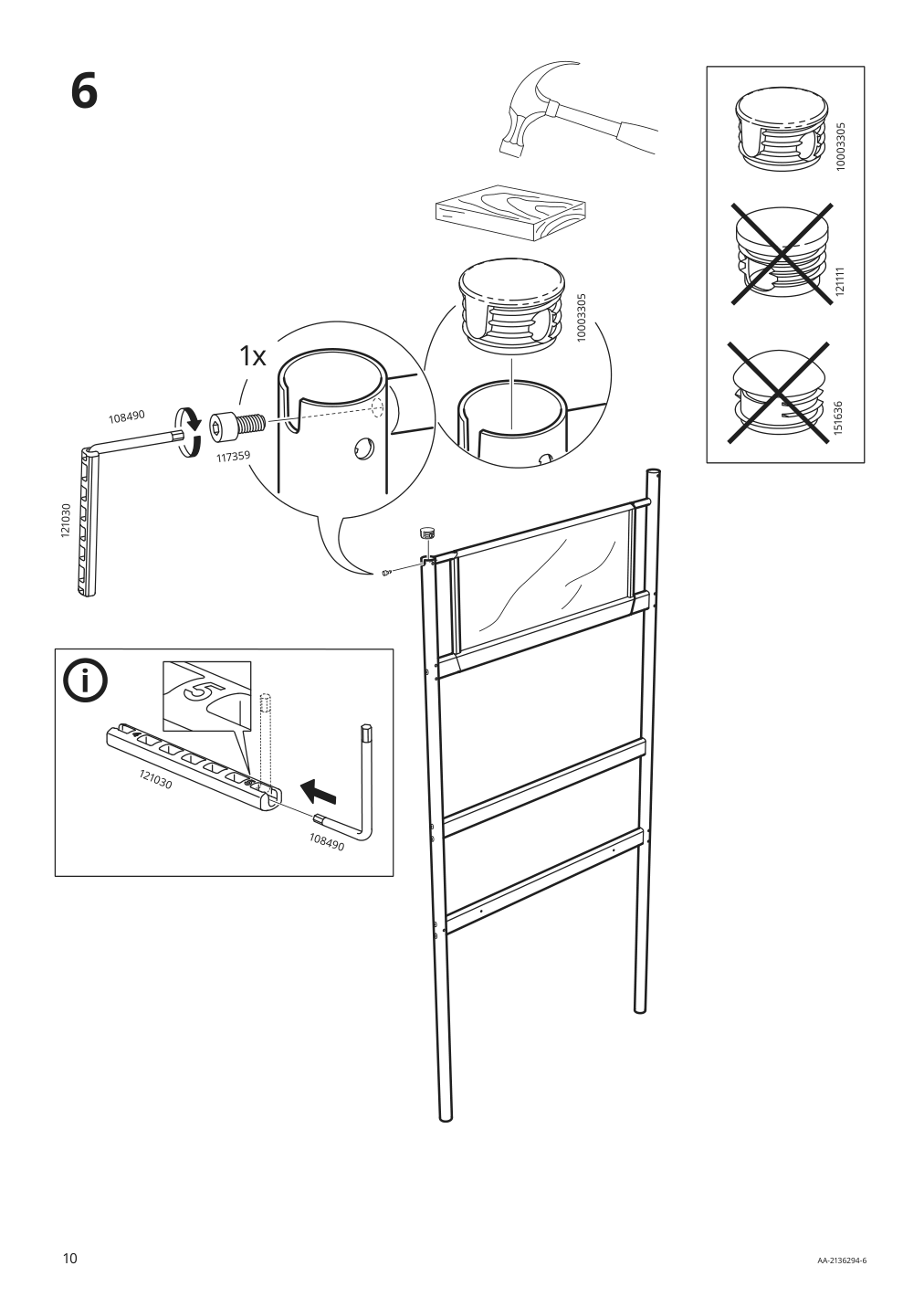 Assembly instructions for IKEA Vitval loft bed frame white light gray | Page 10 - IKEA VITVAL loft bed frame 104.112.42