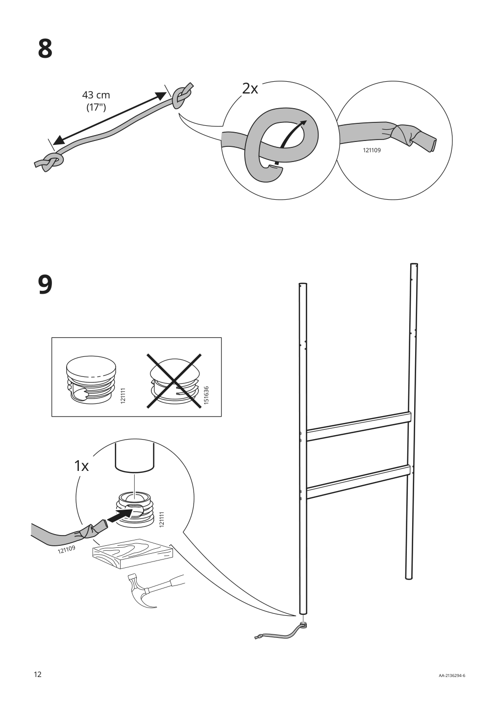 Assembly instructions for IKEA Vitval loft bed frame white light gray | Page 12 - IKEA VITVAL loft bed frame 104.112.42