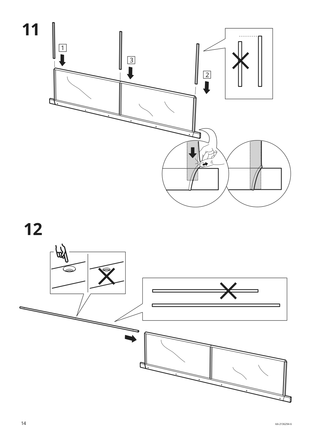 Assembly instructions for IKEA Vitval loft bed frame white light gray | Page 14 - IKEA VITVAL loft bed frame 104.112.42