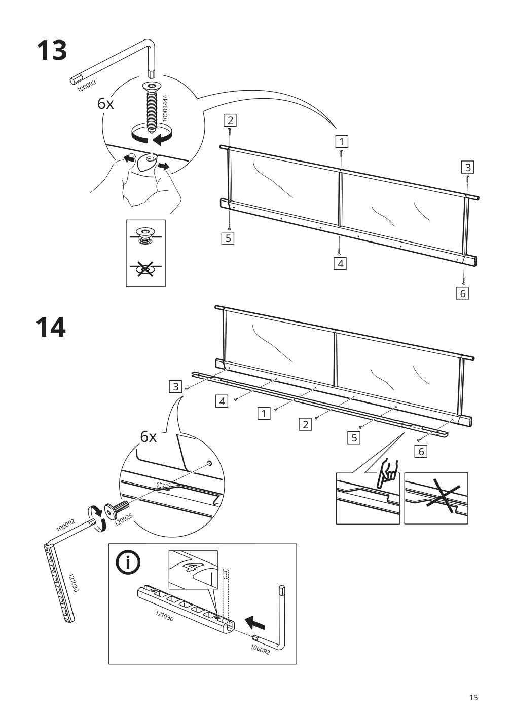 Assembly instructions for IKEA Vitval loft bed frame white light gray | Page 15 - IKEA VITVAL loft bed frame 104.112.42