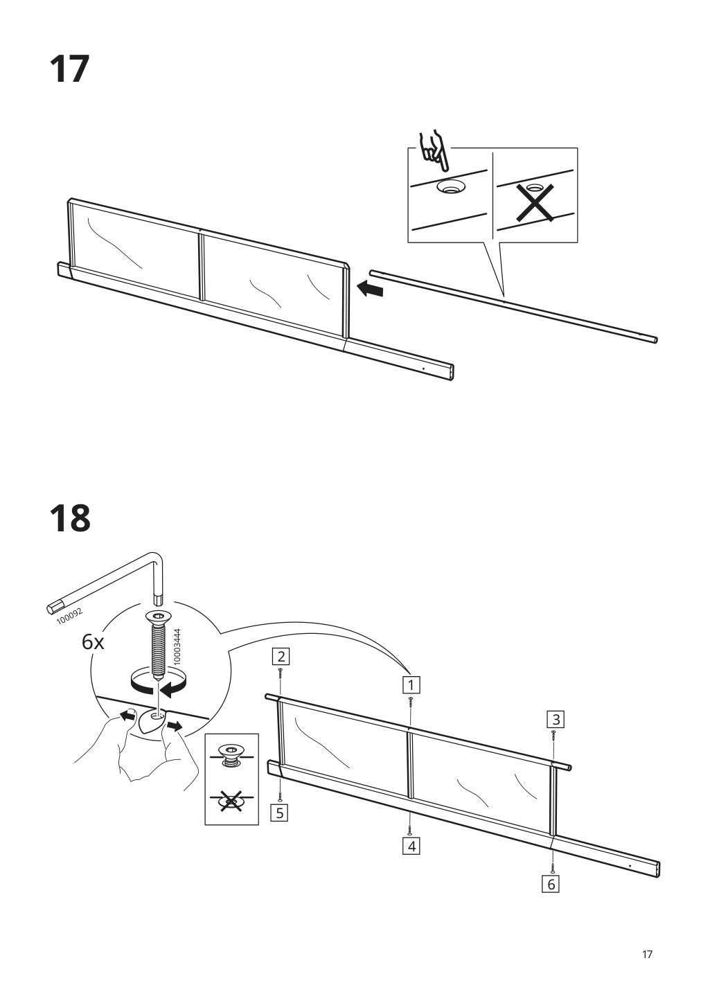 Assembly instructions for IKEA Vitval loft bed frame white light gray | Page 17 - IKEA VITVAL loft bed frame 104.112.42