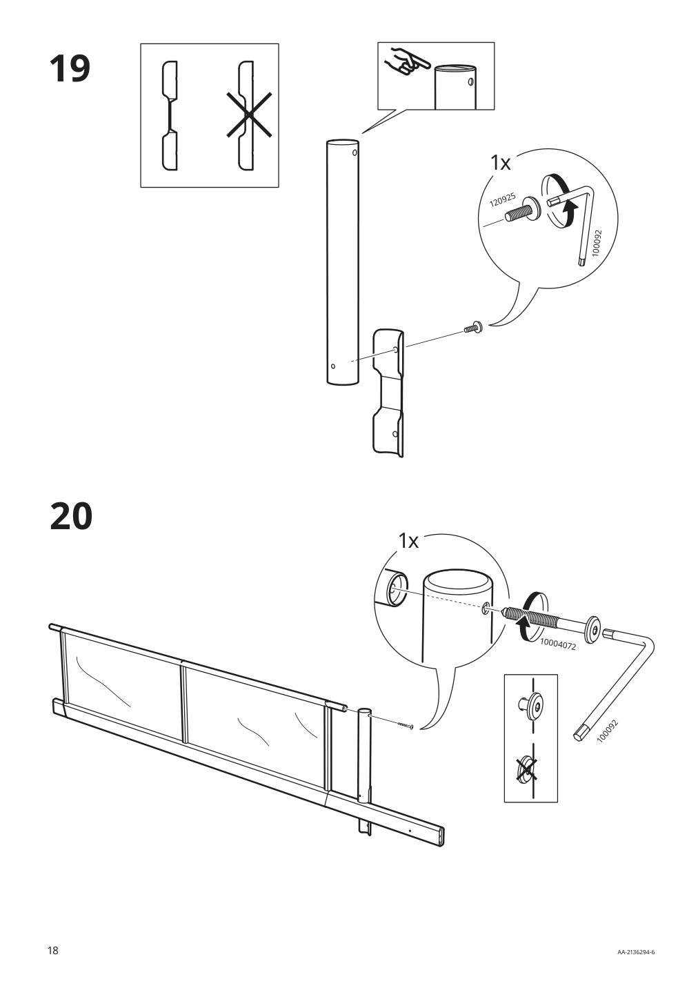 Assembly instructions for IKEA Vitval loft bed frame white light gray | Page 18 - IKEA VITVAL loft bed frame 104.112.42