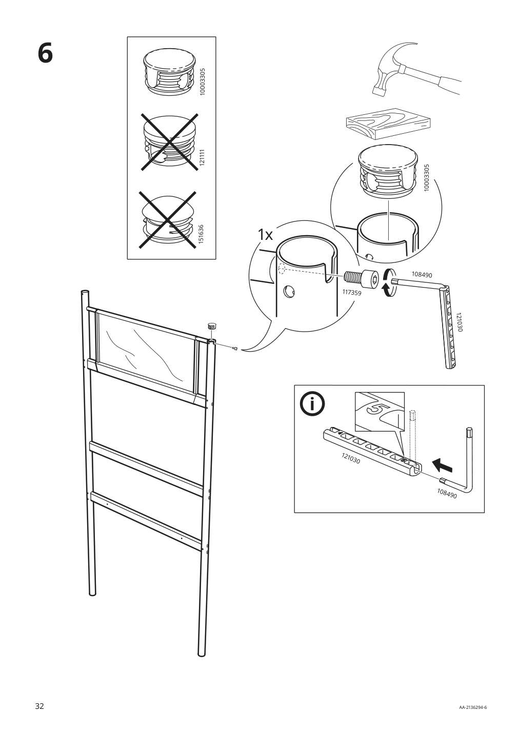 Assembly instructions for IKEA Vitval loft bed frame white light gray | Page 32 - IKEA VITVAL loft bed frame 104.112.42