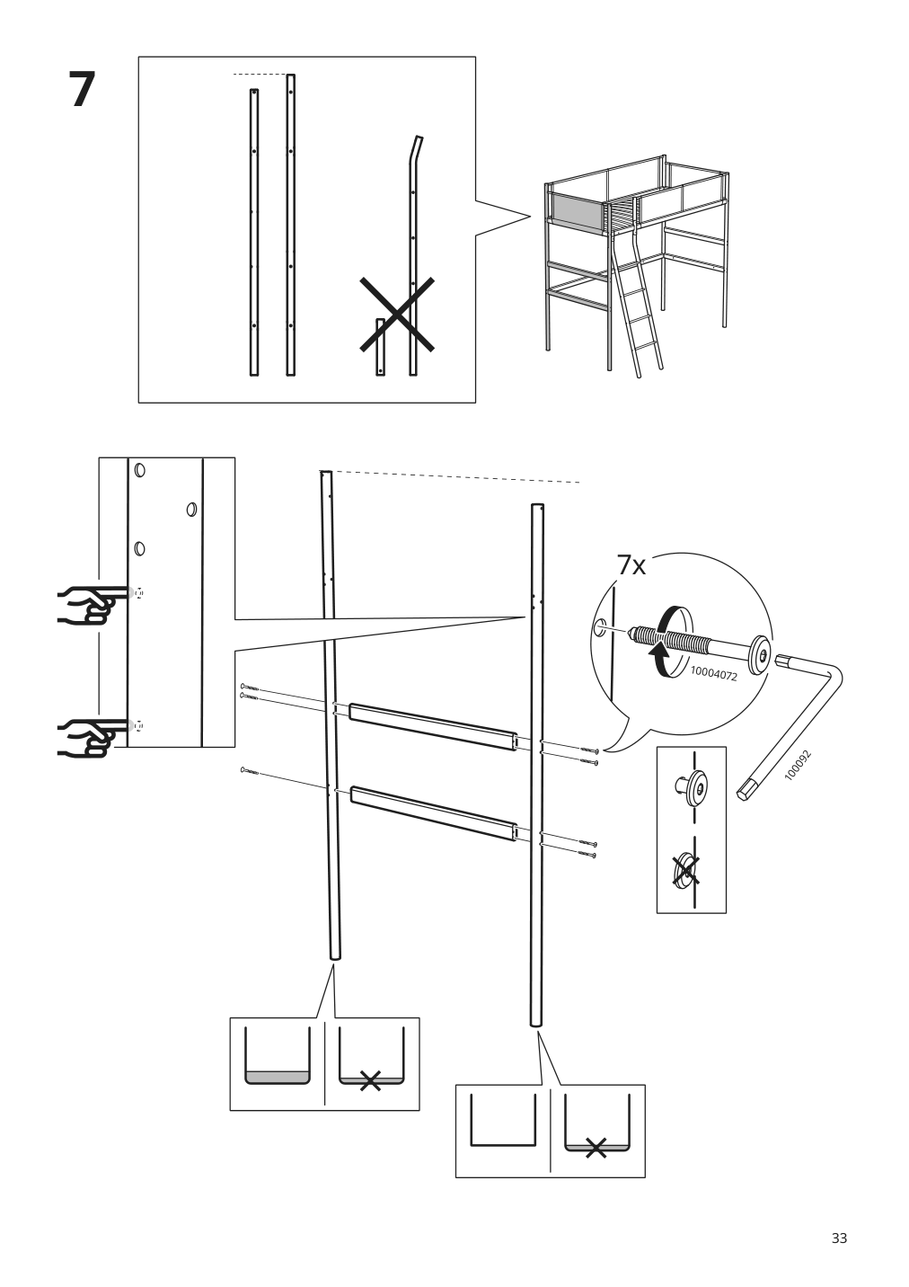 Assembly instructions for IKEA Vitval loft bed frame white light gray | Page 33 - IKEA VITVAL loft bed frame 104.112.42