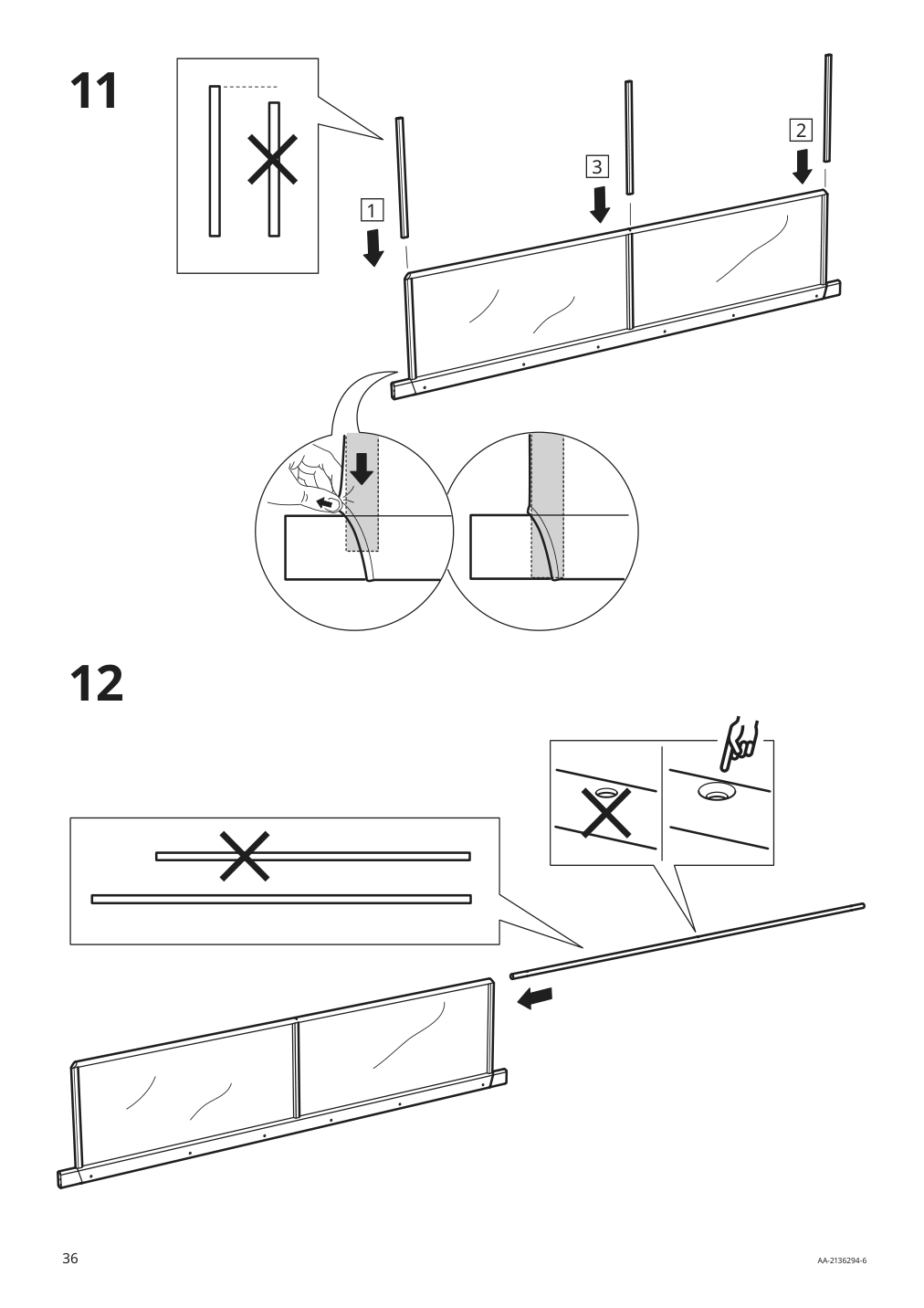 Assembly instructions for IKEA Vitval loft bed frame white light gray | Page 36 - IKEA VITVAL loft bed frame 104.112.42