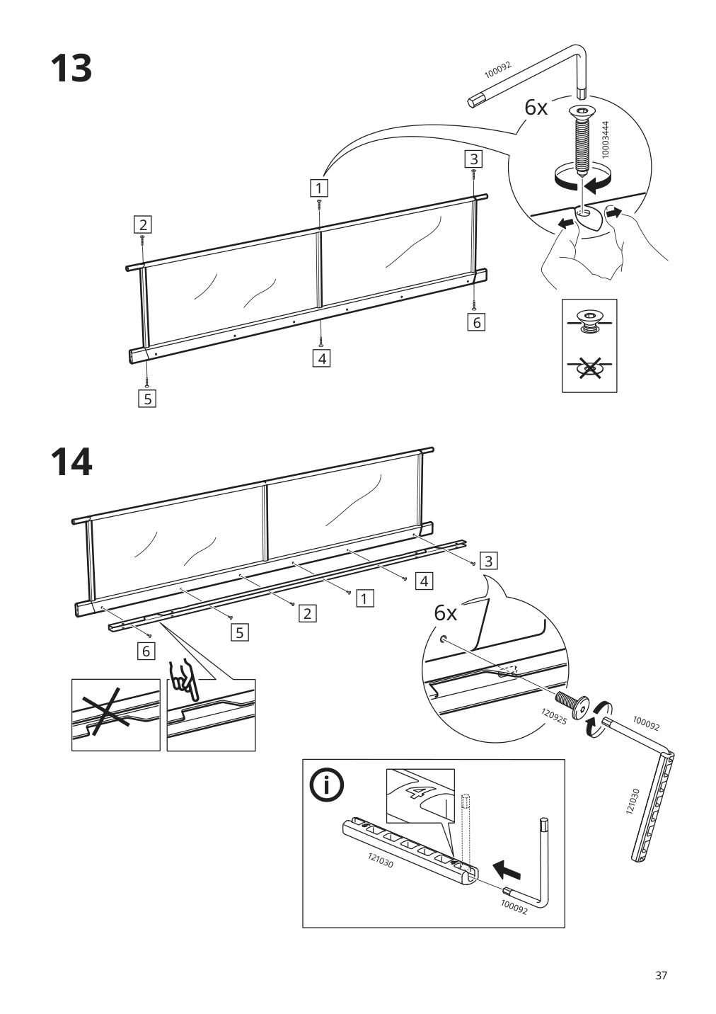 Assembly instructions for IKEA Vitval loft bed frame white light gray | Page 37 - IKEA VITVAL loft bed frame 104.112.42