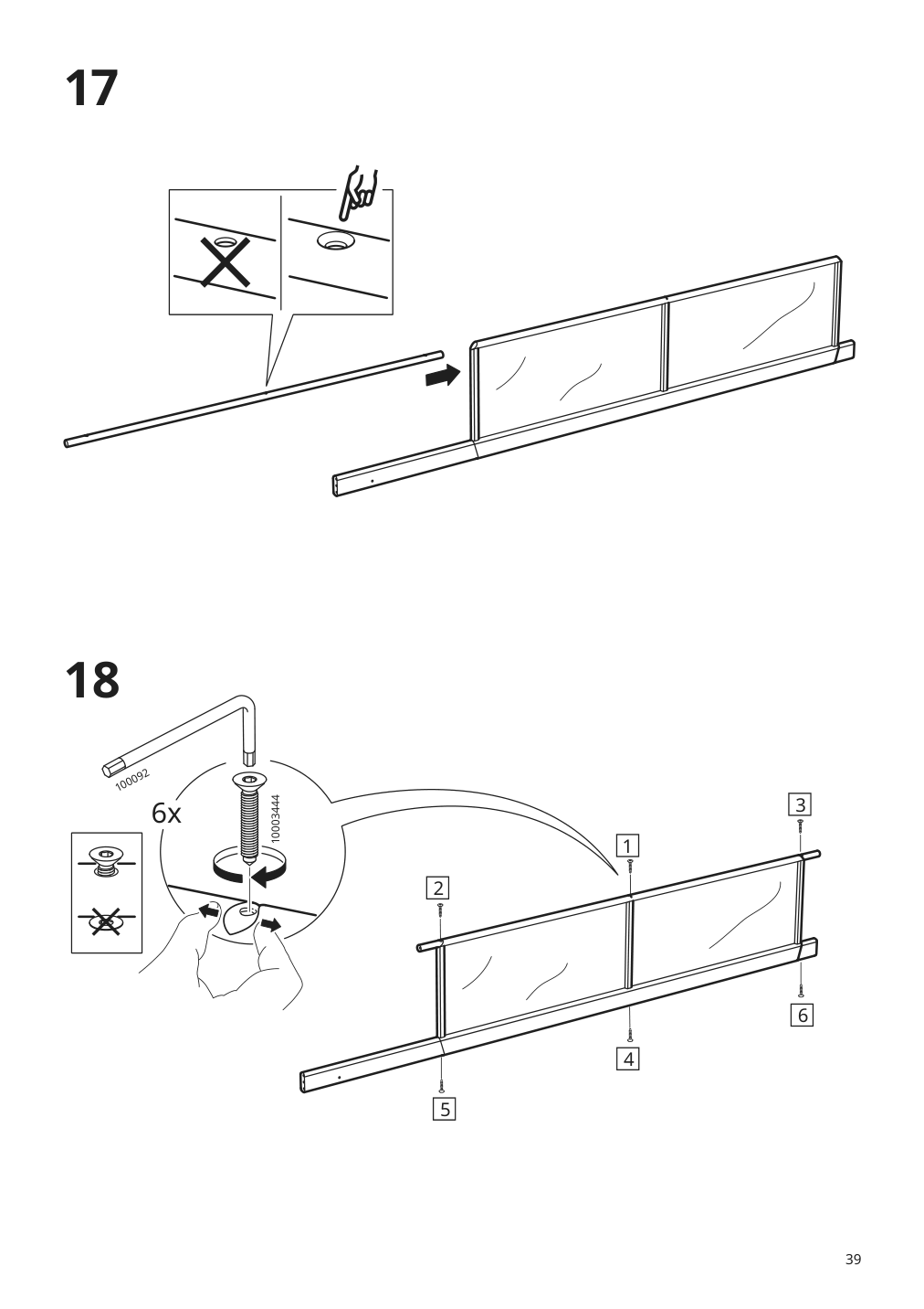 Assembly instructions for IKEA Vitval loft bed frame white light gray | Page 39 - IKEA VITVAL loft bed frame 104.112.42