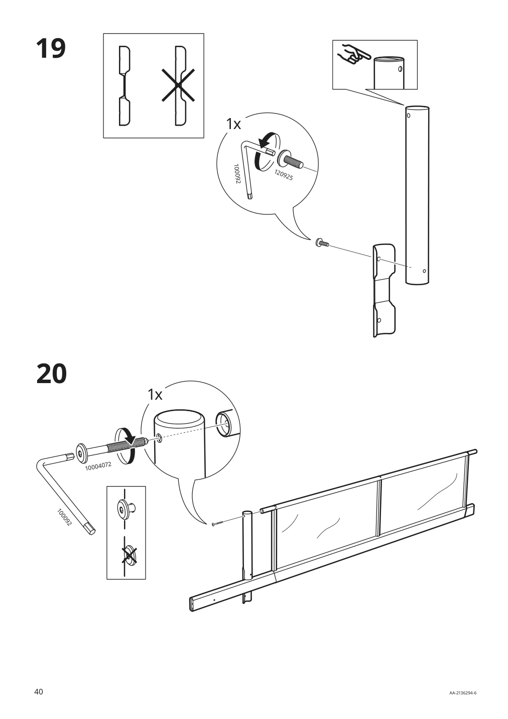 Assembly instructions for IKEA Vitval loft bed frame white light gray | Page 40 - IKEA VITVAL loft bed frame 104.112.42