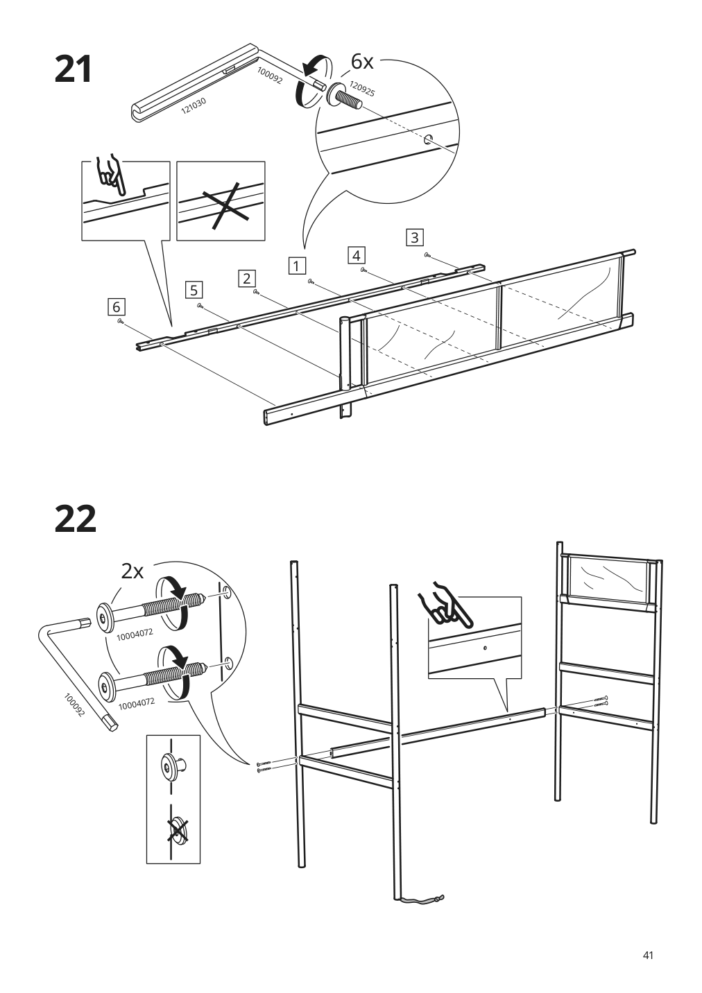 Assembly instructions for IKEA Vitval loft bed frame white light gray | Page 41 - IKEA VITVAL loft bed frame 104.112.42