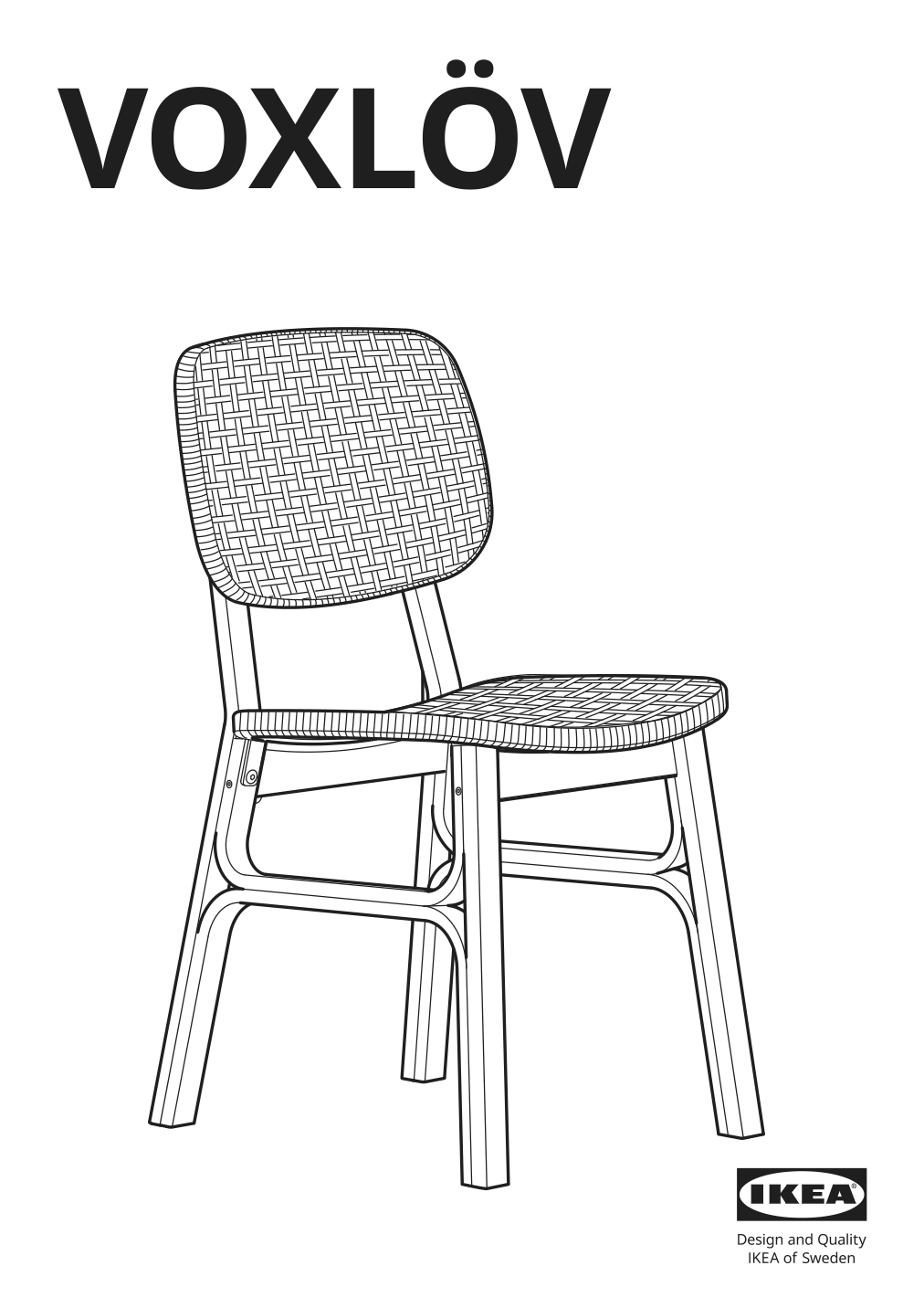 Assembly instructions for IKEA Voxloev chair light bamboo | Page 1 - IKEA VOXLÖV / VOXLÖV table and 4 chairs 293.886.56