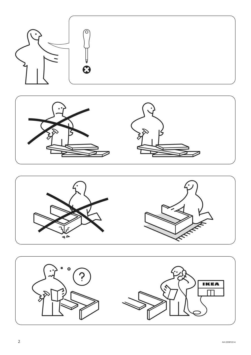 Assembly instructions for IKEA Voxloev chair light bamboo | Page 2 - IKEA VOXLÖV / VOXLÖV table and 4 chairs 293.886.56