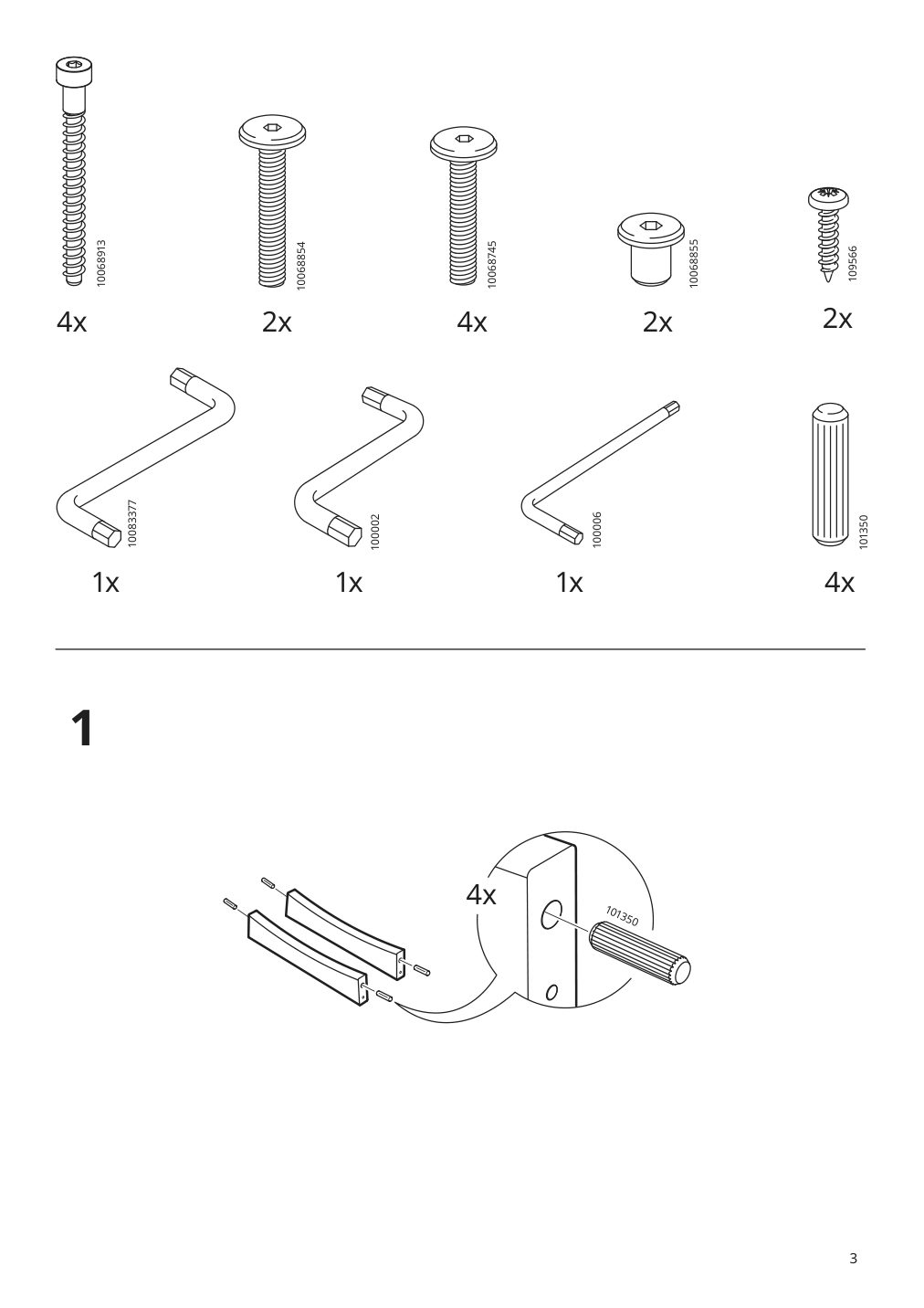 Assembly instructions for IKEA Voxloev chair light bamboo | Page 3 - IKEA VOXLÖV / VOXLÖV table and 4 chairs 293.886.56