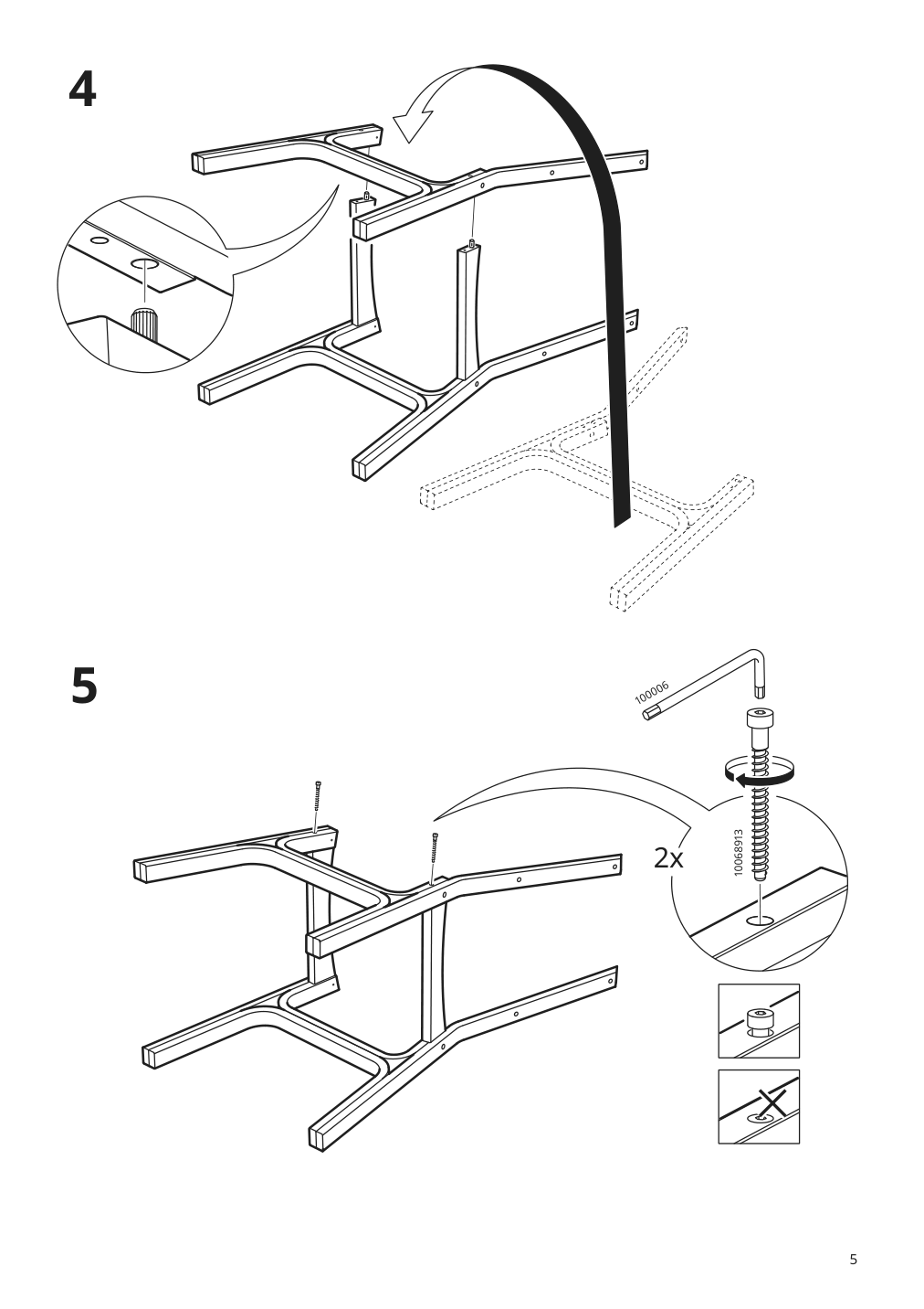 Assembly instructions for IKEA Voxloev chair light bamboo | Page 5 - IKEA VOXLÖV / VOXLÖV table and 4 chairs 293.886.56