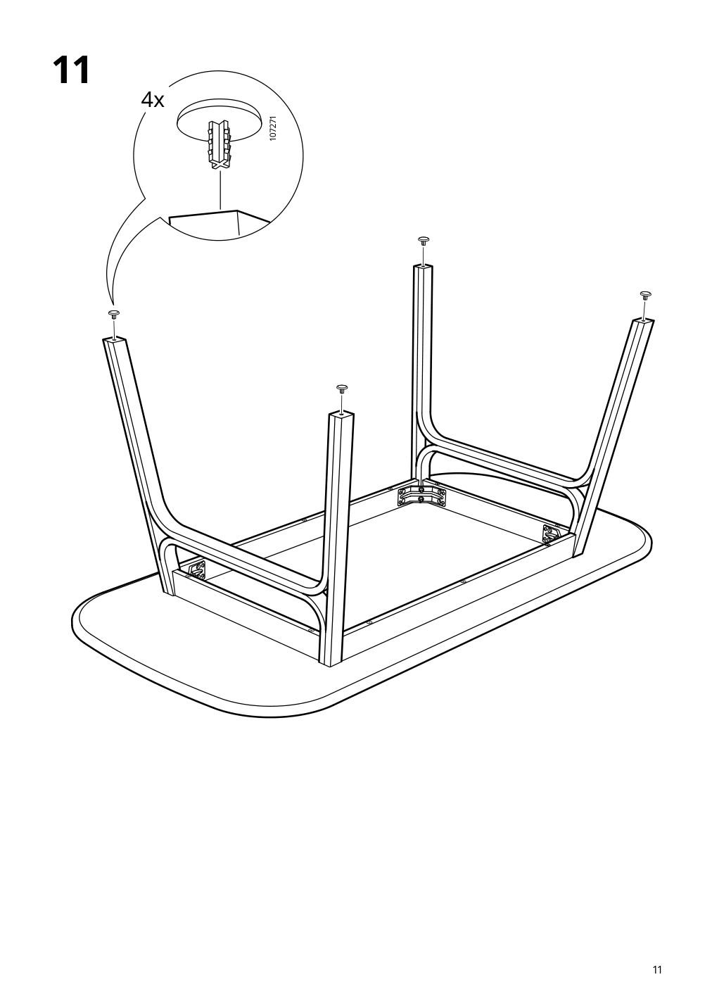 Assembly instructions for IKEA Voxloev dining table light bamboo | Page 11 - IKEA VOXLÖV / VOXLÖV table and 4 chairs 293.886.56