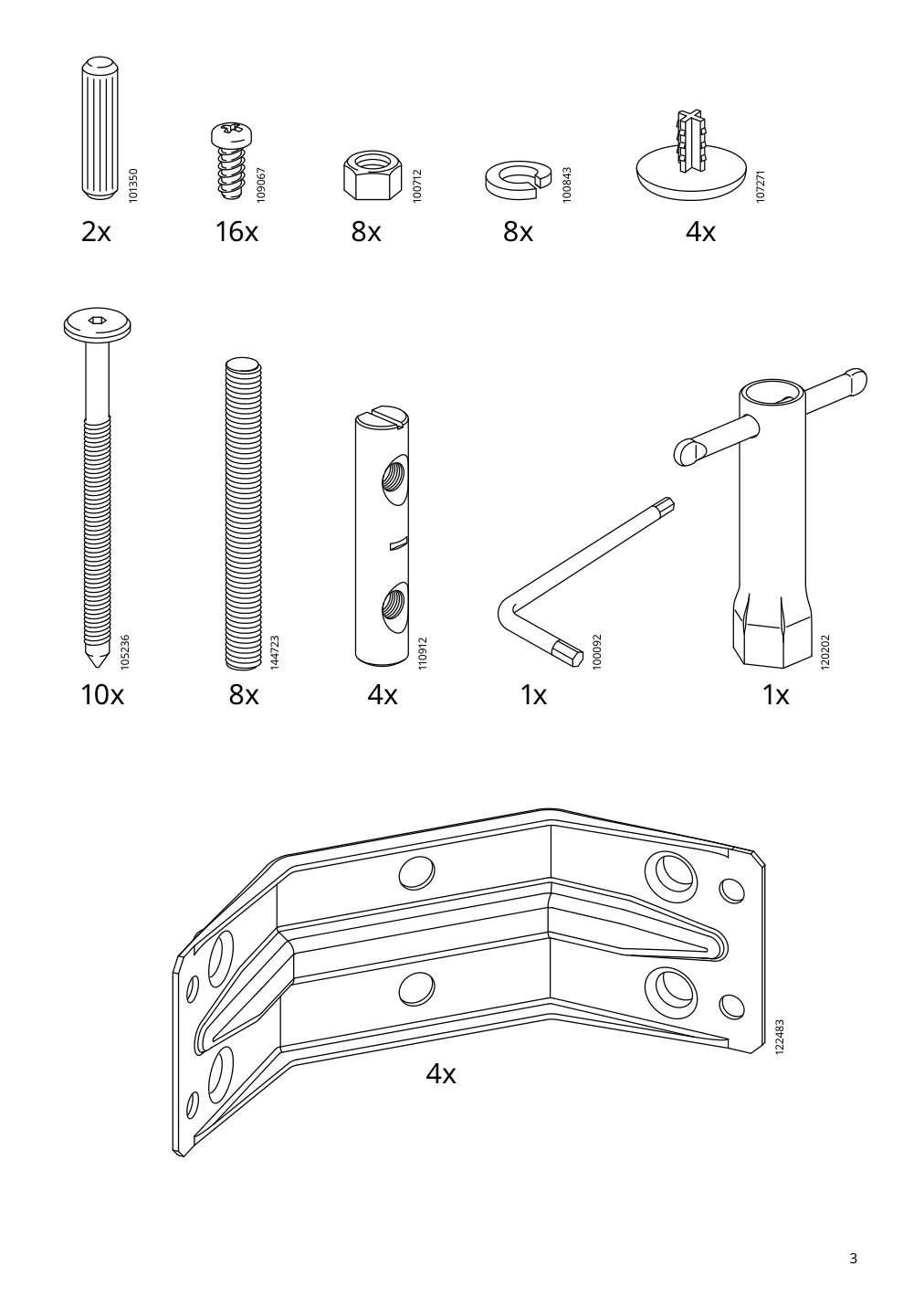 Assembly instructions for IKEA Voxloev dining table light bamboo | Page 3 - IKEA VOXLÖV / VOXLÖV table and 4 chairs 293.886.56