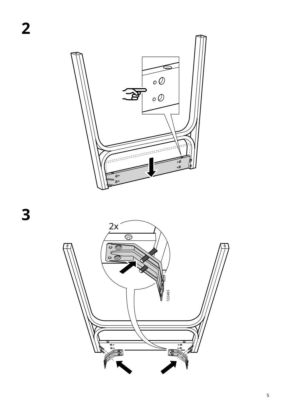 Assembly instructions for IKEA Voxloev dining table light bamboo | Page 5 - IKEA VOXLÖV / VOXLÖV table and 4 chairs 293.886.56