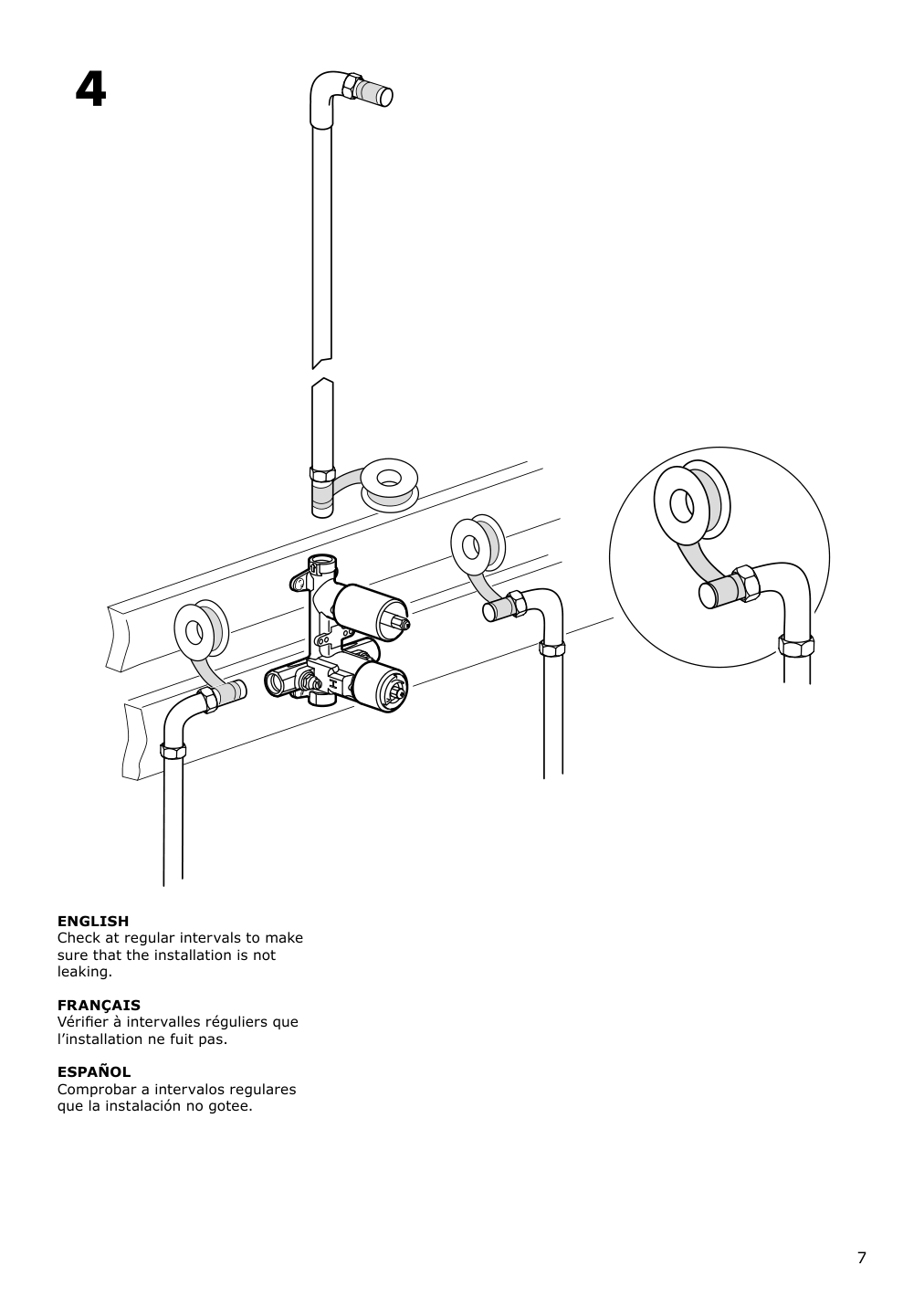 Assembly instructions for IKEA Voxnan showerhead with thermostatic faucet chrome plated | Page 7 - IKEA VOXNAN showerhead with thermostatic faucet 803.426.22