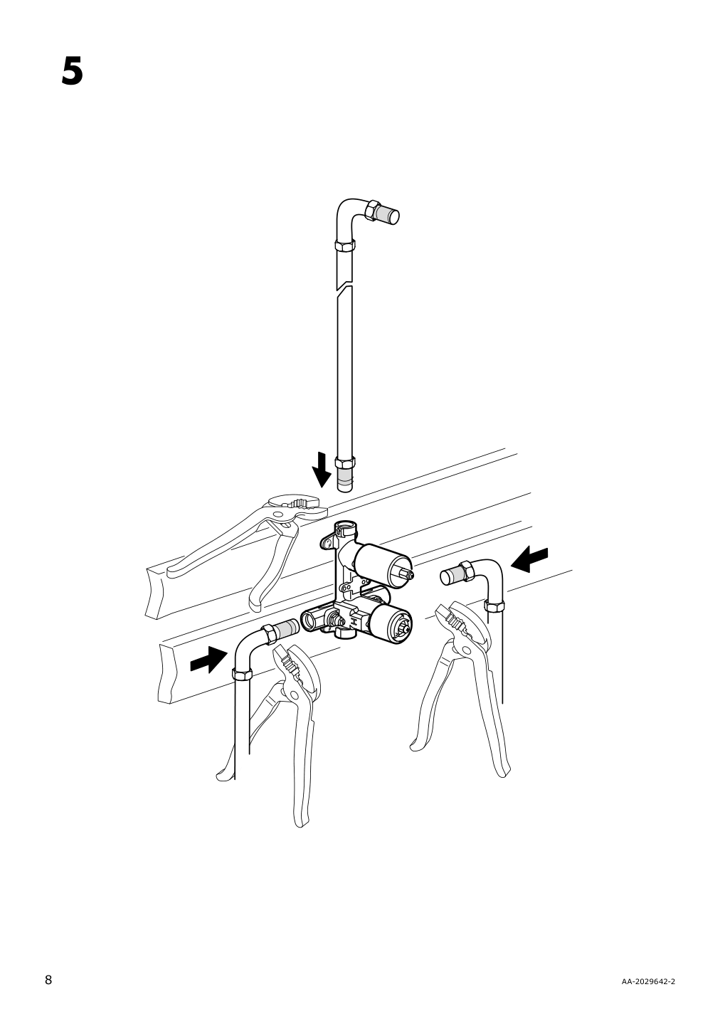 Assembly instructions for IKEA Voxnan showerhead with thermostatic faucet chrome plated | Page 8 - IKEA VOXNAN showerhead with thermostatic faucet 803.426.22