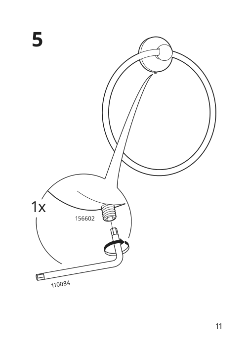 Assembly instructions for IKEA Voxnan towel hanger chrome effect | Page 11 - IKEA VOXNAN towel hanger 403.289.82