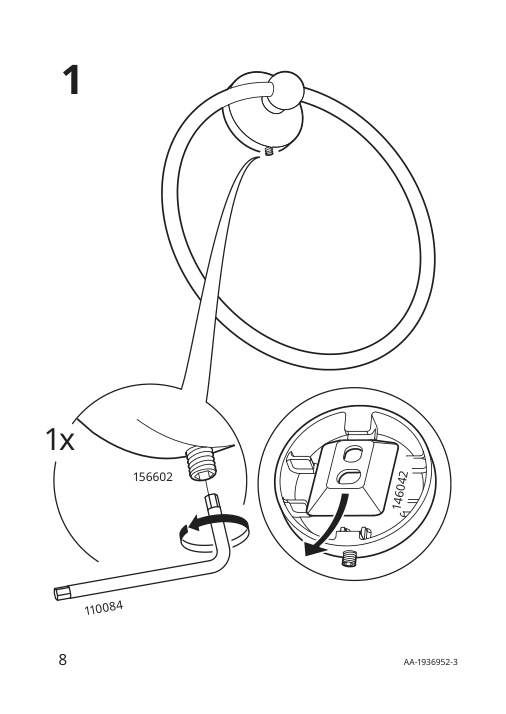 Assembly instructions for IKEA Voxnan towel hanger chrome effect | Page 8 - IKEA VOXNAN towel hanger 403.289.82