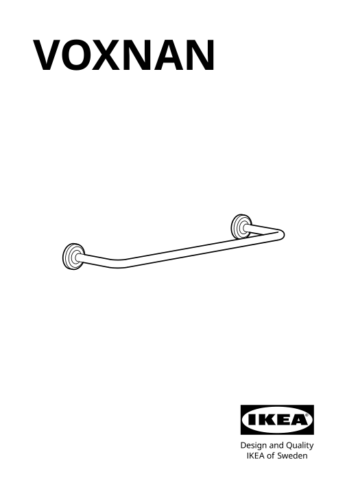 Assembly instructions for IKEA Voxnan towel rail chrome effect | Page 1 - IKEA VOXNAN towel rail 603.285.99