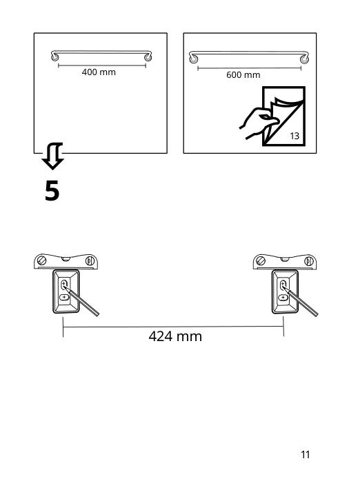 Assembly instructions for IKEA Voxnan towel rail chrome effect | Page 11 - IKEA VOXNAN towel rail 603.285.99