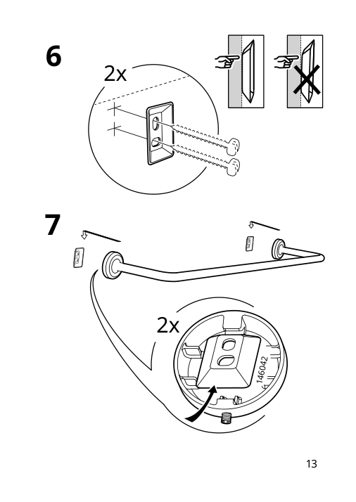 Assembly instructions for IKEA Voxnan towel rail chrome effect | Page 13 - IKEA VOXNAN towel rail 603.285.99