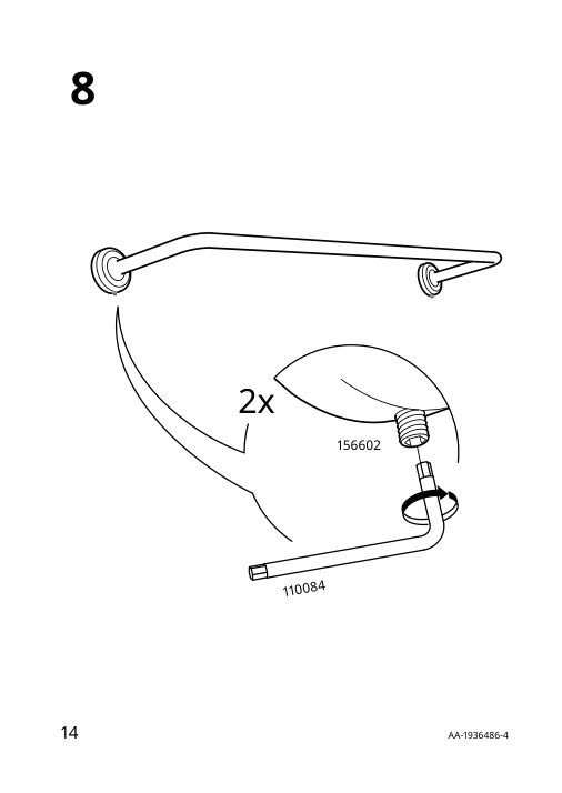 Assembly instructions for IKEA Voxnan towel rail chrome effect | Page 14 - IKEA VOXNAN towel rail 603.285.99