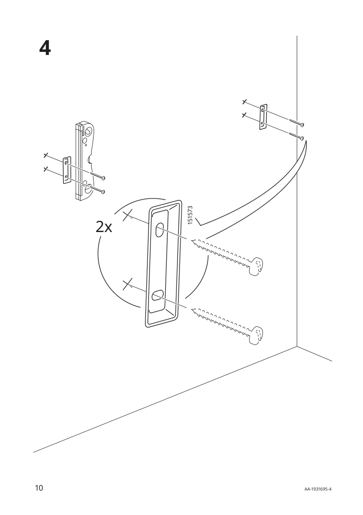 Assembly instructions for IKEA Voxnan wall shelf with towel rail chrome effect | Page 10 - IKEA VOXNAN wall shelf with towel rail 103.285.87