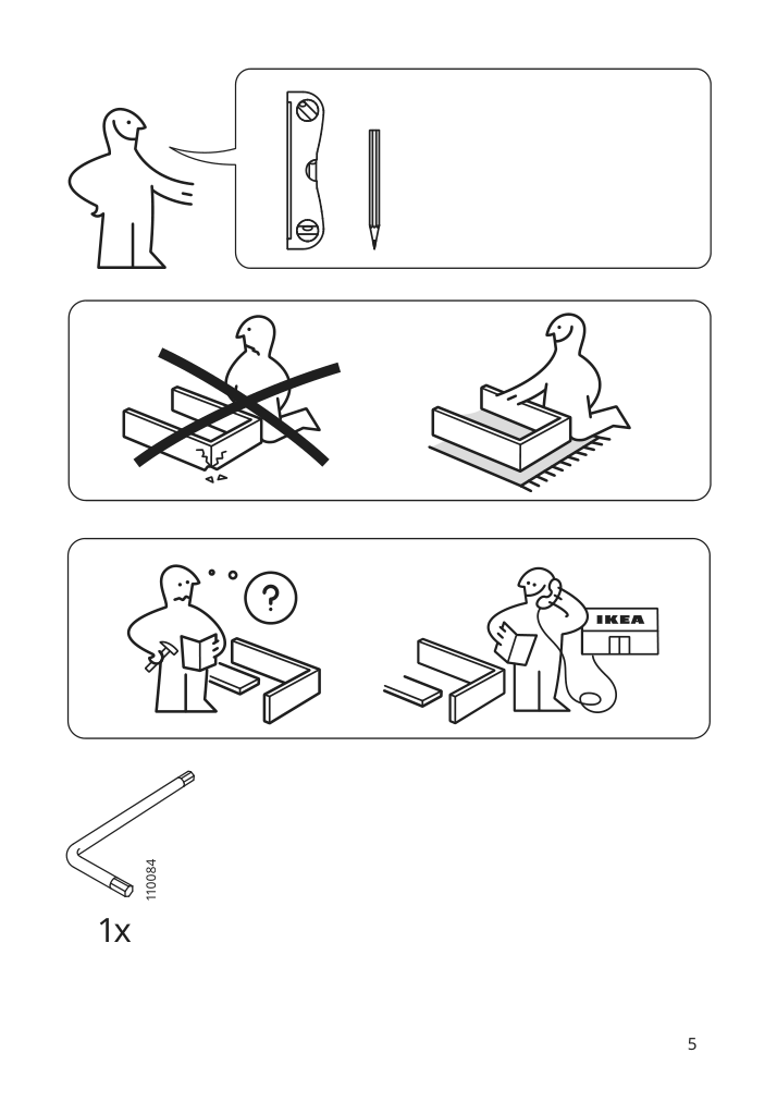 Assembly instructions for IKEA Voxnan wall shelf with towel rail chrome effect | Page 5 - IKEA VOXNAN wall shelf with towel rail 103.285.87