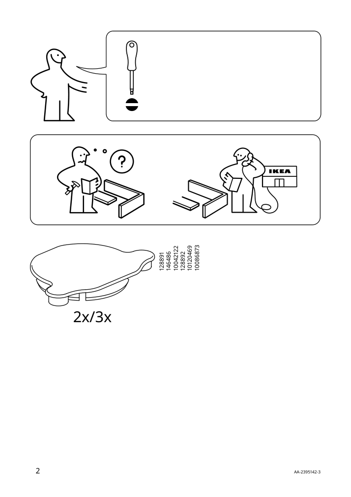 Assembly instructions for IKEA Voxtorp door dark gray | Page 2 - IKEA SEKTION / MAXIMERA hi cb f micro w 3 drawers/2 doors 094.600.83