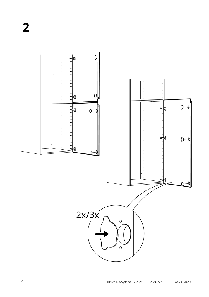 Assembly instructions for IKEA Voxtorp door dark gray | Page 4 - IKEA SEKTION / MAXIMERA hi cb f micro w 3 drawers/2 doors 094.600.83