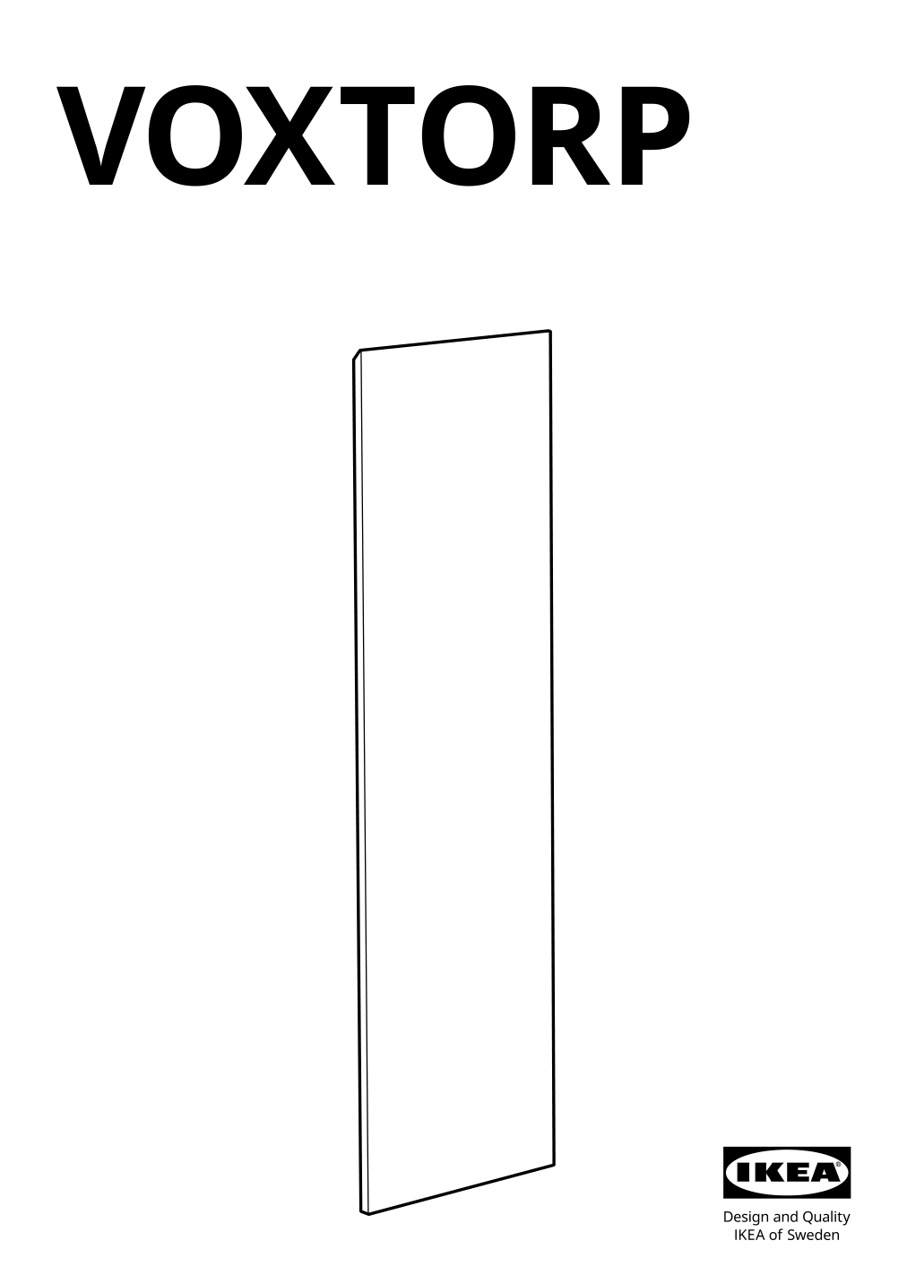 Assembly instructions for IKEA Voxtorp door walnut effect | Page 1 - IKEA SEKTION / MAXIMERA hc w p-o func 1dr/4drw 594.697.74