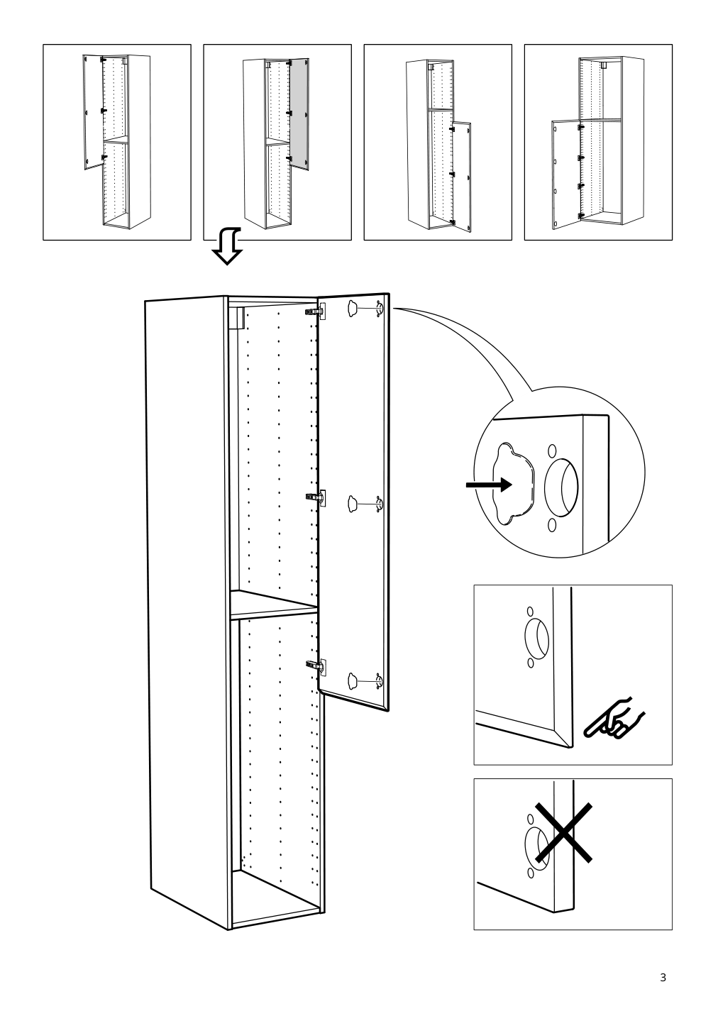 Assembly instructions for IKEA Voxtorp door walnut effect | Page 3 - IKEA SEKTION high cabinet with shelves/4 doors 294.610.48